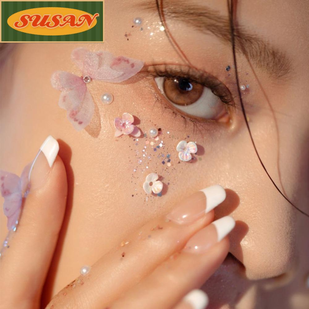 Bộ 2 Hộp Kim Tuyến Hình Bướm Dán Trang Điểm Mắt Và Mặt Hiệu SUSANS