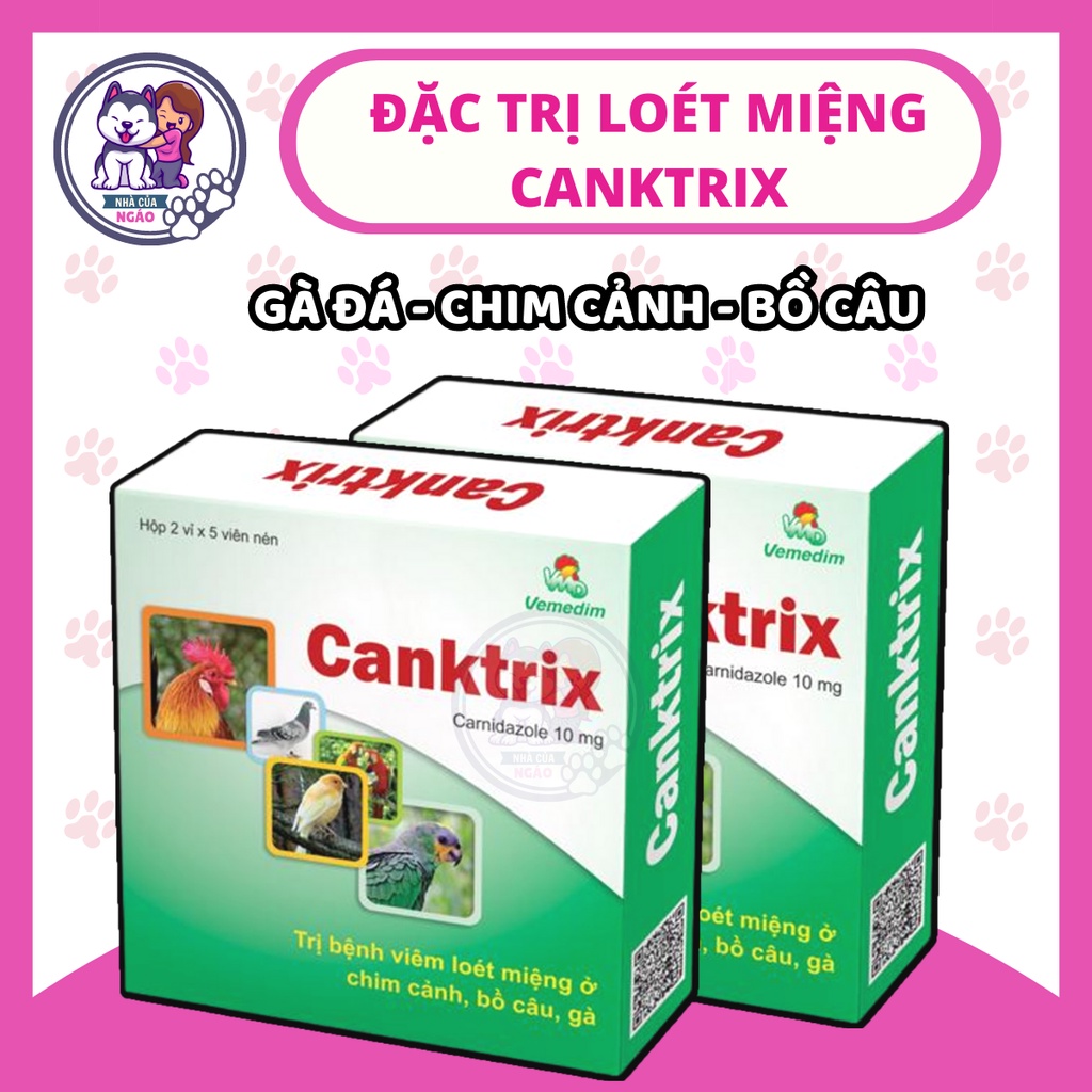 VEMEDIM Canktrix Giúp Gà Đá, Chim Cảnh, Bồ Câu Hết Đẹn Miệng, Viêm Loét Miệng