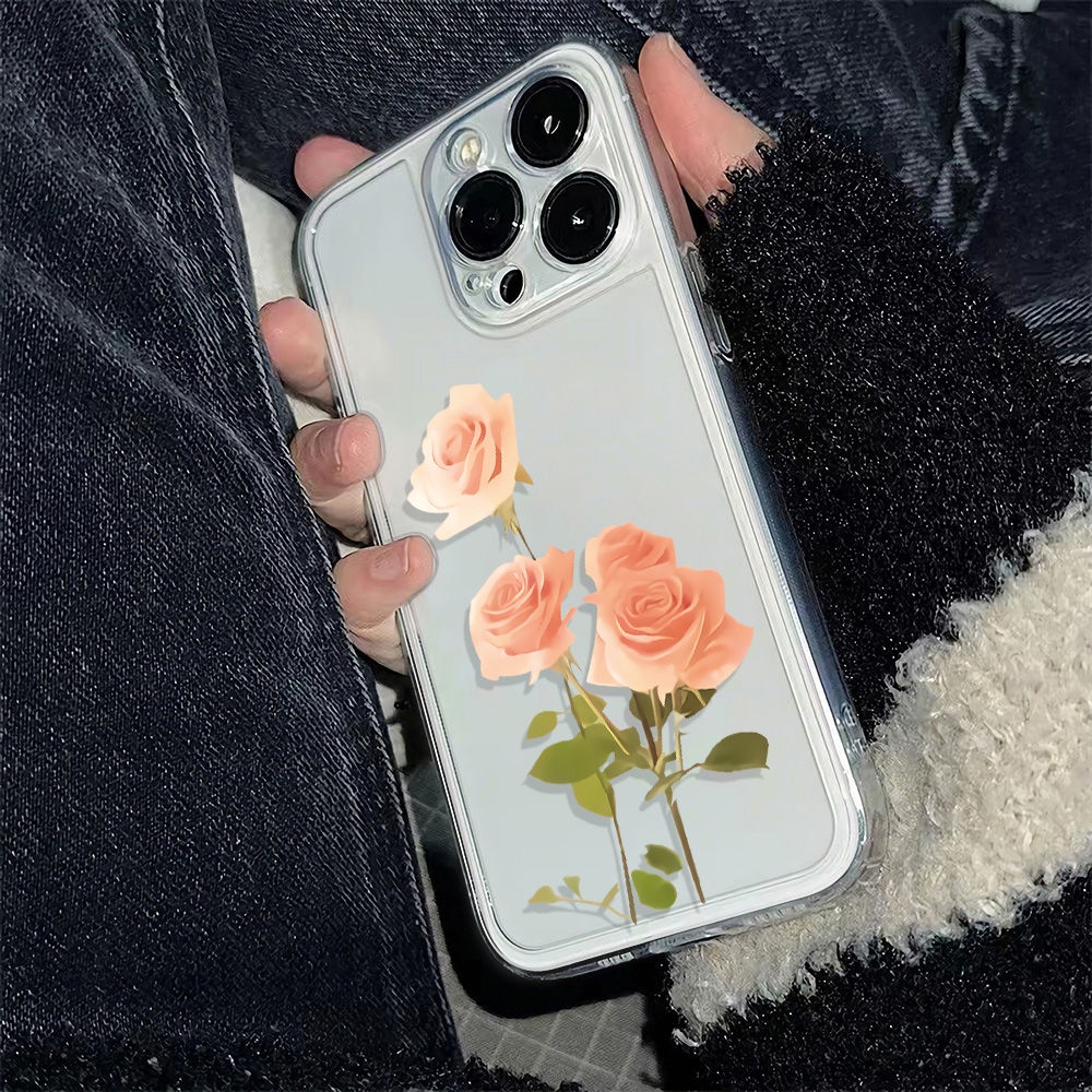 ✅Ốp Điện Thoại Mềm Hình Hoa Hồng Chống Sốc 786In Cho iPhone12 14pro11 E10L 13plus max
