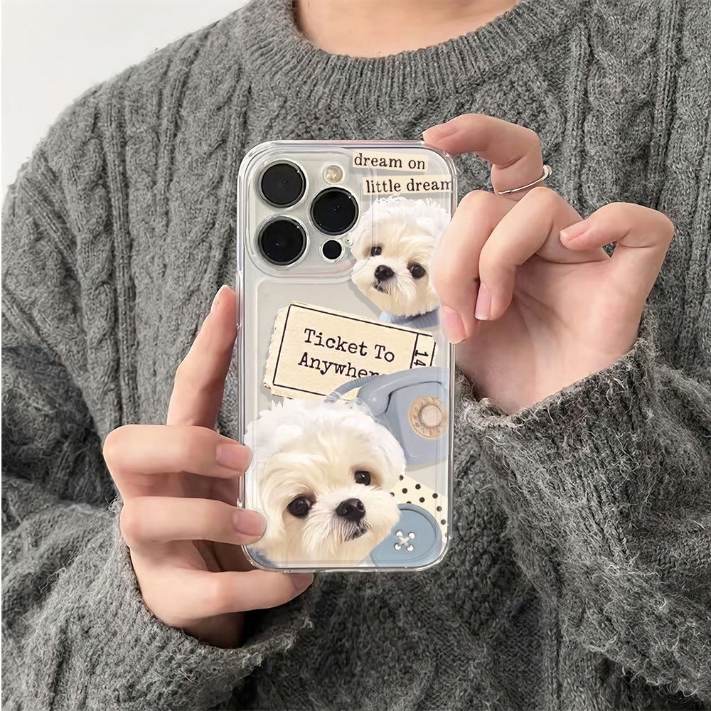 ✅Ốp Điện Thoại Mềm Chống Sốc Họa Tiết Chú Cún Đơn Giản 7814pro11 6In 13maxiPhone12 Apple O7MQ