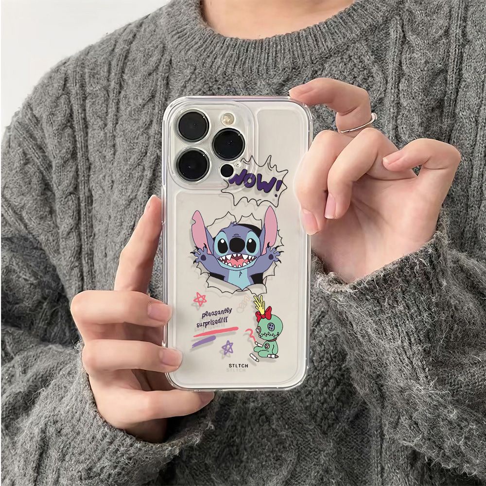 ✅Ốp Điện Thoại Mềm Chống Sốc Họa Tiết Stitch Cho Iphone126In 7813plusmax 11 14pro