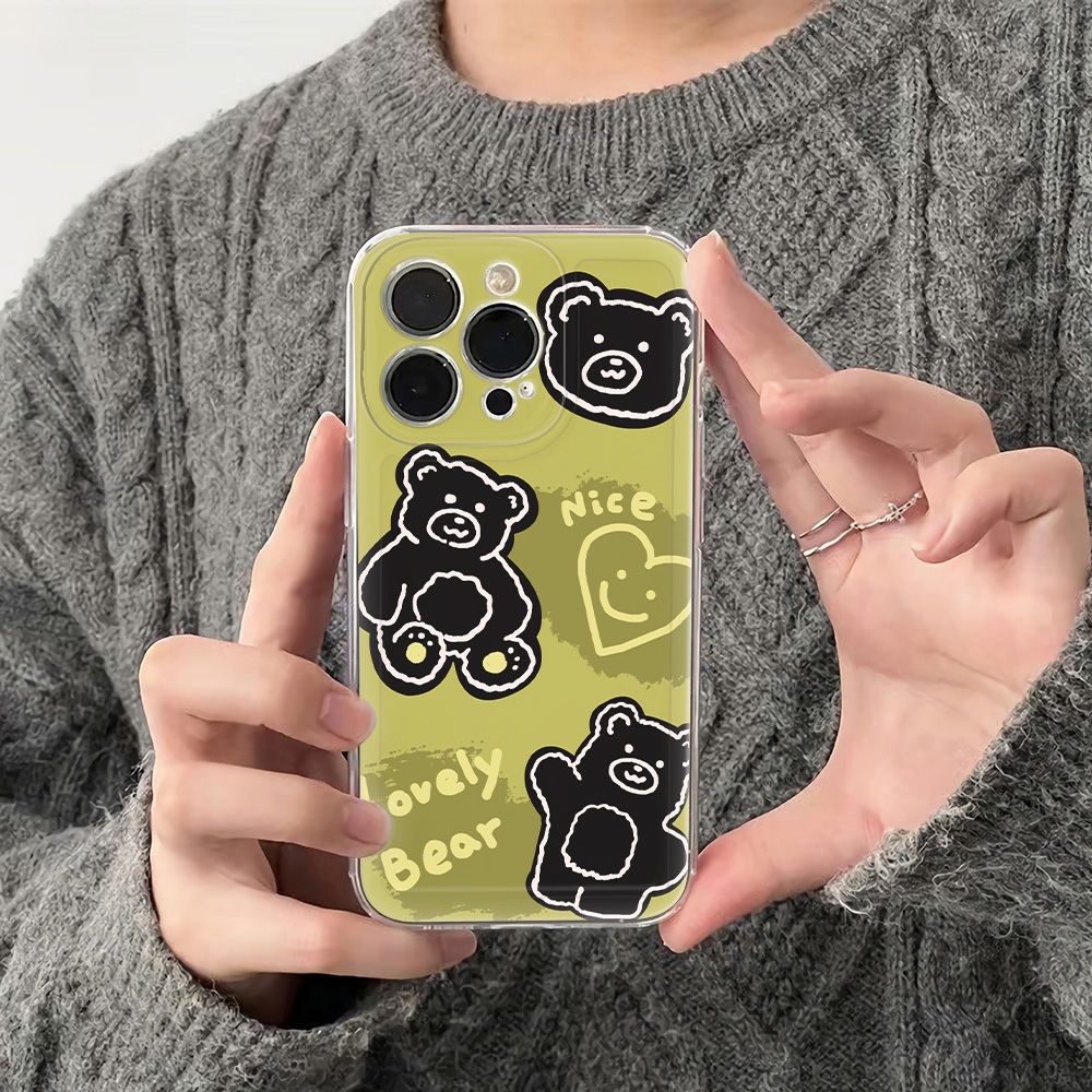 ✅Ốp Điện Thoại Mềm Chống Sốc Hình Gấu Cho Iphone12 7814promax 11 13 6In 6Y8W