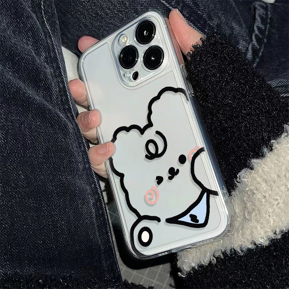 ✅Ốp Điện Thoại Mềm Chống Sốc Họa Tiết Gấu Đơn Giản Lbs Cho Iphone12plus max 1314pro11 786Inch