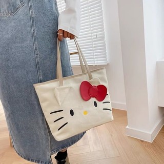 Túi vải Cỡ Lớn In Hình hello kitty Mới