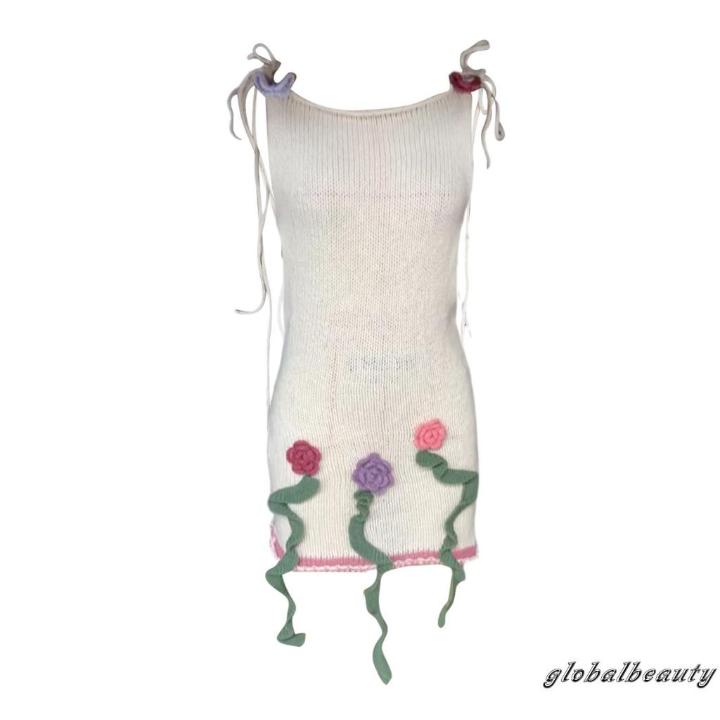 Đầm Dệt Kim Hai Dây Không Tay Họa Tiết Hoa Thời Trang Mùa Hè Cho Nữ