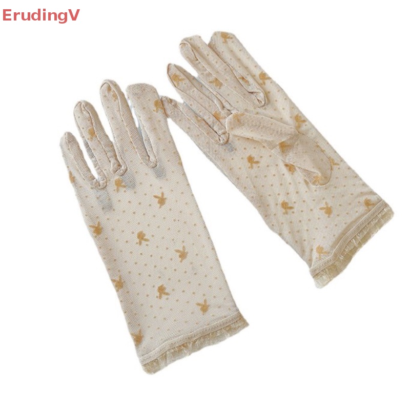 [ErudingV] Găng Tay Lái Xe Ngắn Mỏng Co Giãn Chống Tia UV Màu Vàng Đen Thời Trang Mùa Hè Thu Cho Nữ [Mới]