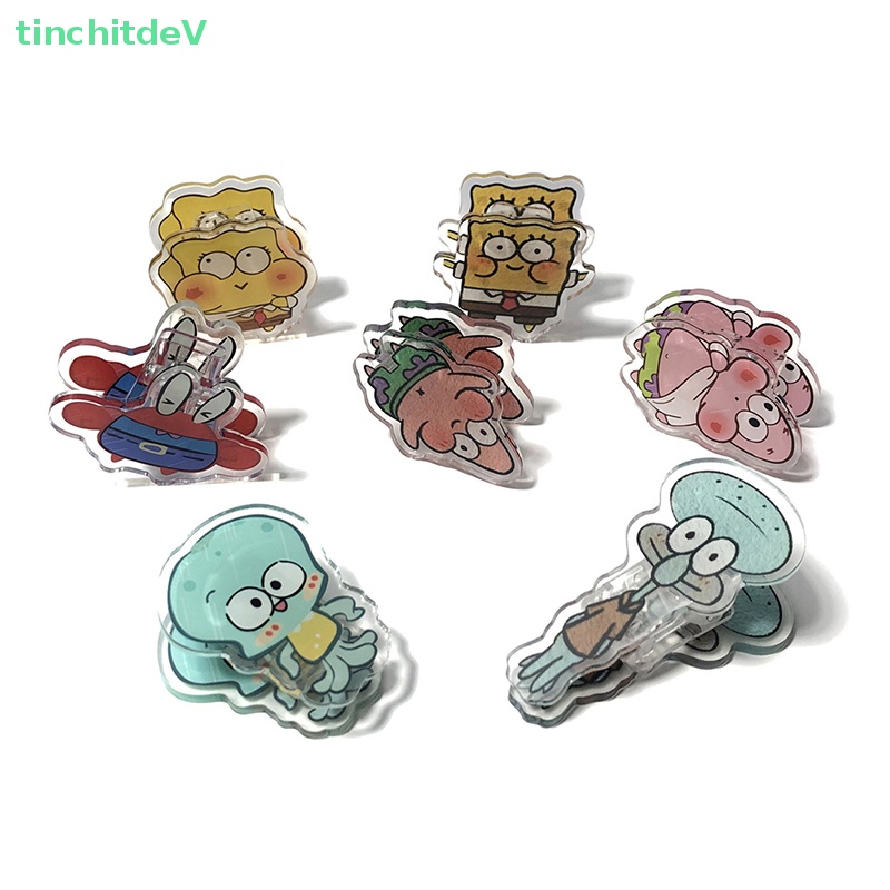 1 Kẹp Giấy Hoạt Hình Bằng Acrylic Nhiều Màu Dễ Thương Trang Trí Văn Phòng / Trường Học