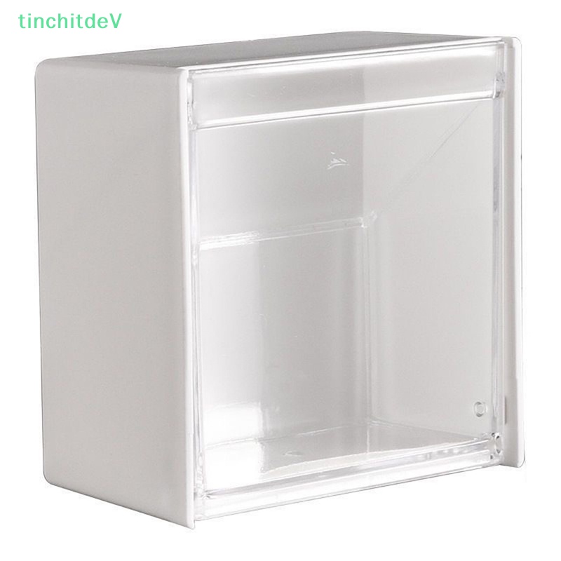 Hộp Đựng Bông Tăm / Bông Trang Điểm Gắn Tường Bằng Nhựa Chống Bụi