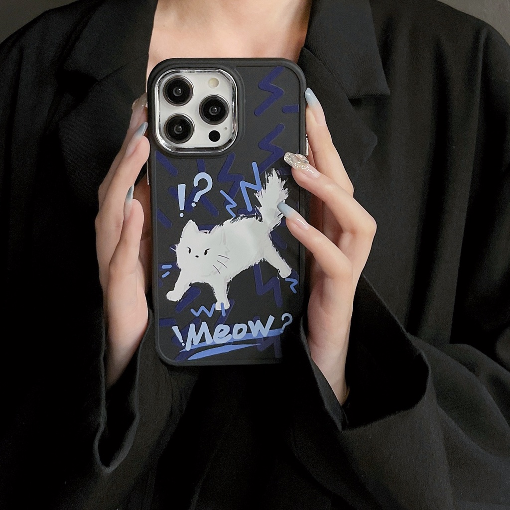 Ốp Điện Thoại TPU Dẻo Họa Tiết Chú Mèo Vui Nhộn Dễ Thương Cho iPhone 14 13 12 11 Pro Max XR XS 7 8 Plus