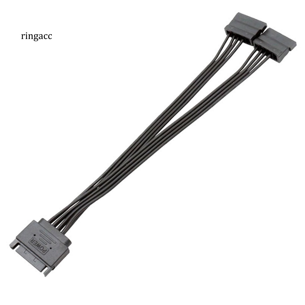 Dây Cáp Nguồn SATA Chuyển Đổi Từ 1 Sang 2 15Pin Male Sang 2 15Pin Female SATA