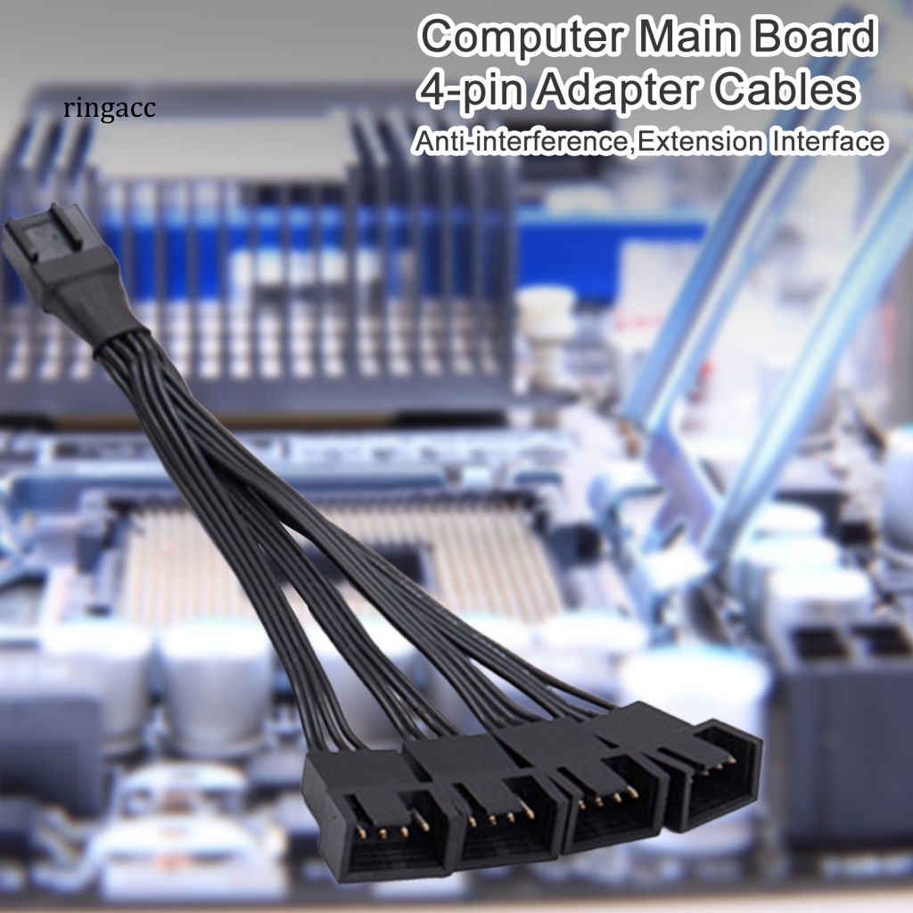 Rga Bộ 5 Dây Cáp Nối Dài Ổn Định Điện Mịn Màng Chống Nhiễu Chính 4-pin Bằng PVC Chất Lượng Cao Cho Văn Phòng