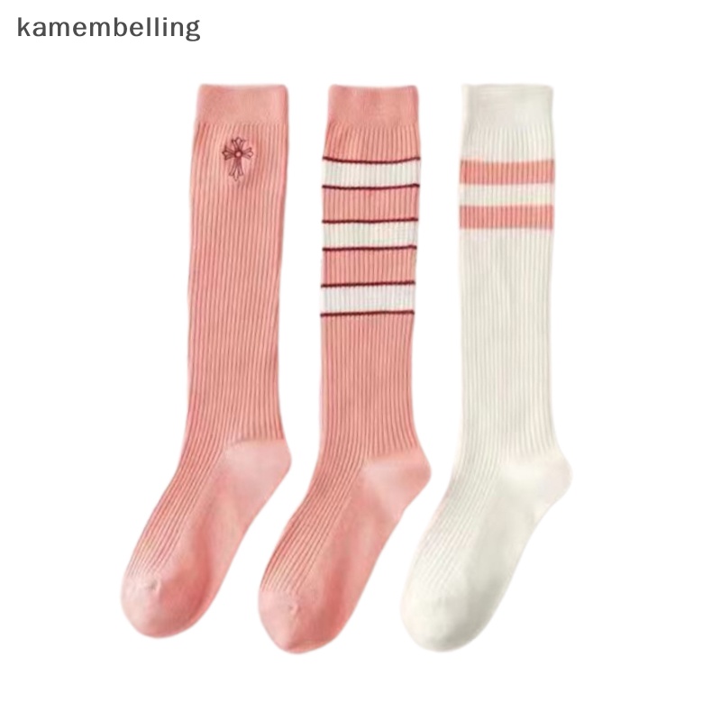 1 Đôi Vớ Mỏng Họa Tiết Sọc Ngang Màu Hồng Thời Trang Mùa Hè Cho Nữ