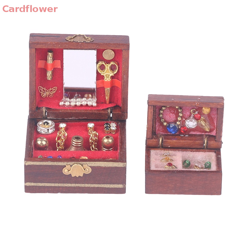 1 Bộ Hộp Trang Sức Mini Trang Trí Nhà Búp Bê DIY Mới