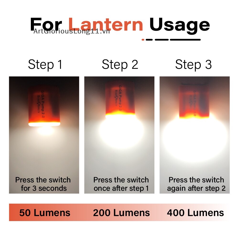 Bơm Hơi Mini Artgla 2.0 Tiện Dụng Mang Theo Du Lịch Cắm Trại