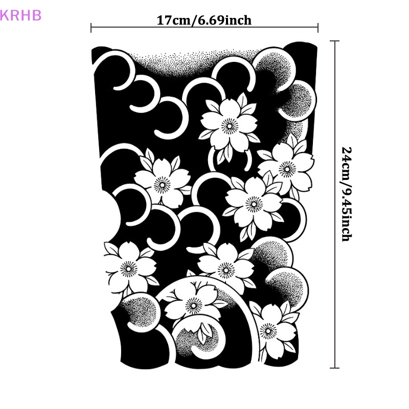 Hình Xăm Tạm Thời KRHB Cỡ Lớn Chống Thấm Nước Trang Trí Nghệ Thuật Cơ Thể Mới