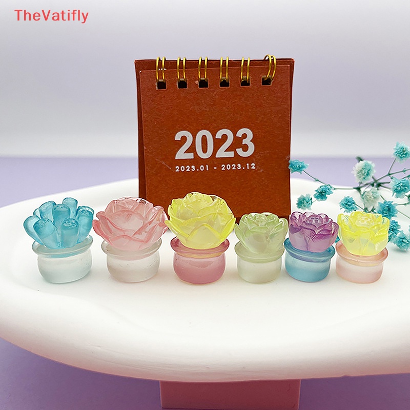 [Thevalifly] Bộ 5 Bông Hoa Hoạt Hình Ba Chiều Phát Sáng Dễ Thương Trang Trí Nội Thất DIY HOT