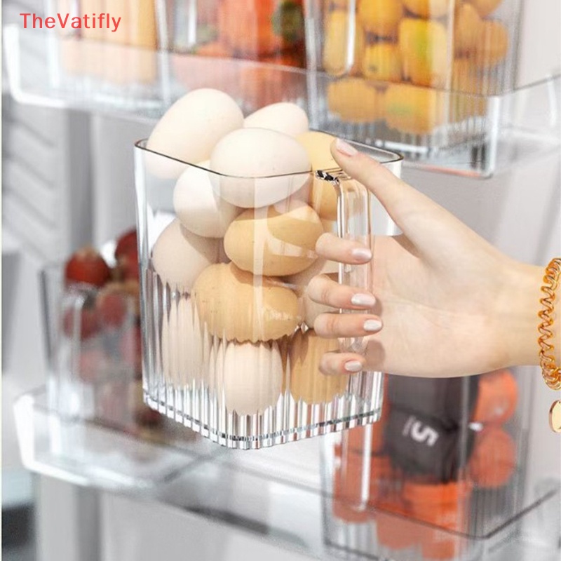 Hộp Đựng Thực Phẩm Trong Suốt Chống Mài Mòn Có Tay Cầm Tiện Dụng Tấm Lót Tủ Lạnh Tiện Dụng Chất Lượng Cao