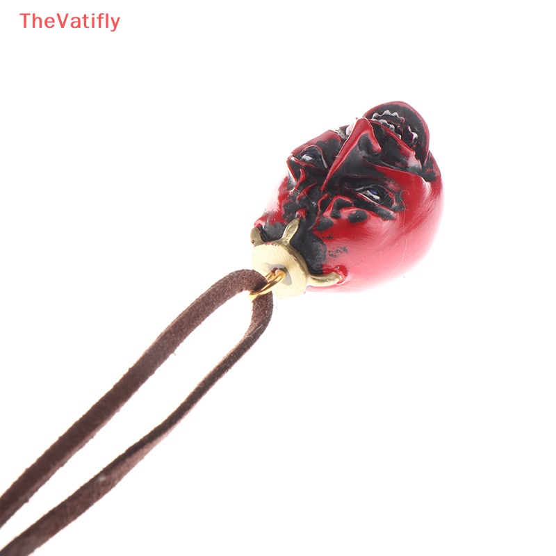 [Thevalifly] 1 Mặt Vòng cổ Hình Trái Tim Ác Quỷ Hóa Trang Halloween Bằng Nhựa Resin Thủ Công HOT