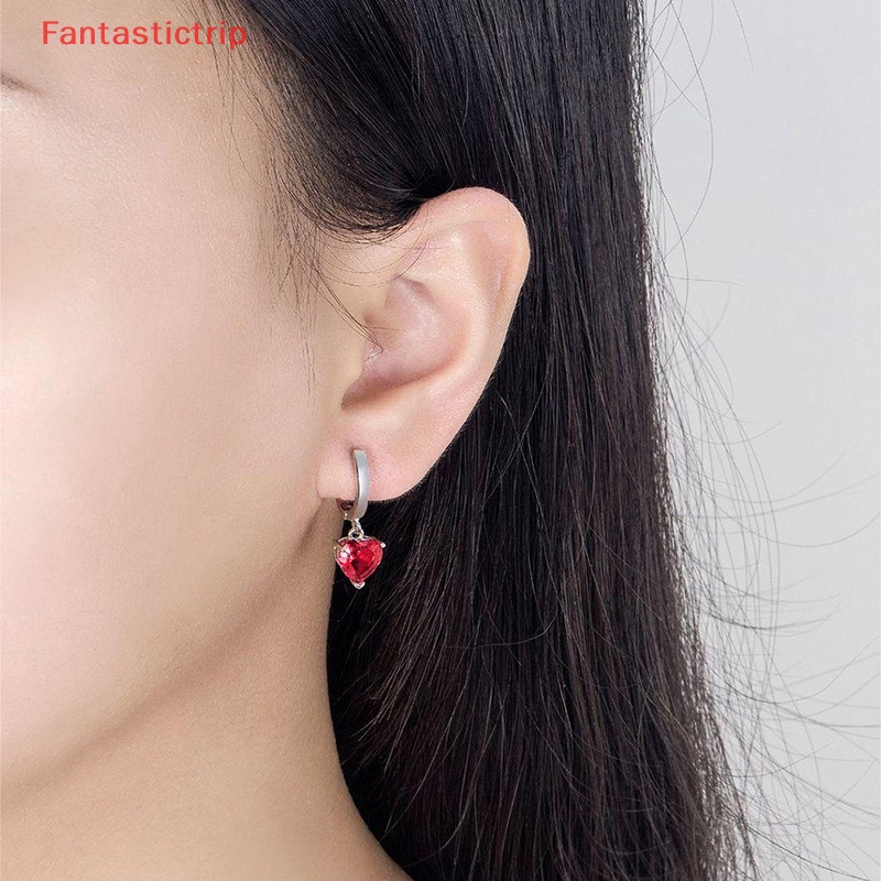 1 Bộ Trang Sức Thời Trang Ngọt Ngào Hình Trái Tim Đính Đá Zircon Cho Cô Dâu