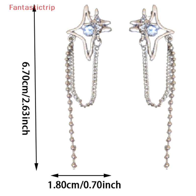 1 Đôi Bông Tai Tua Rua Đính Đá Thời Trang Dành Cho Nữ Mới