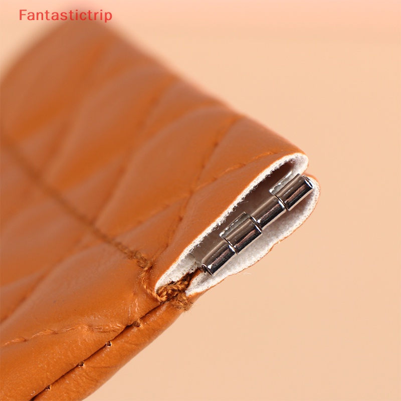 [Fantastictrip] Túi Đựng Mắt Kính Bằng Da PVC Mềm Chống Thấm Nước Có Kẹp Lò Xo Đựng Tiền Xu al Mới