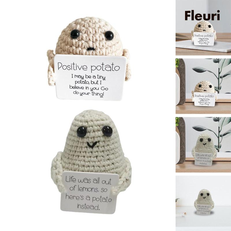 Búp Bê Đan Len Hình Khoai Tây Chiên Dễ Thương Vui Nhộn Để Bàn / Xe Hơi / Văn Phòng