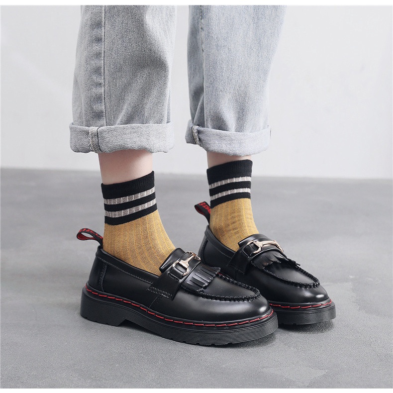 Giày Lười Da Handmade Thời Trang Unisex Dr.Martens ADRIAN Size 35-46