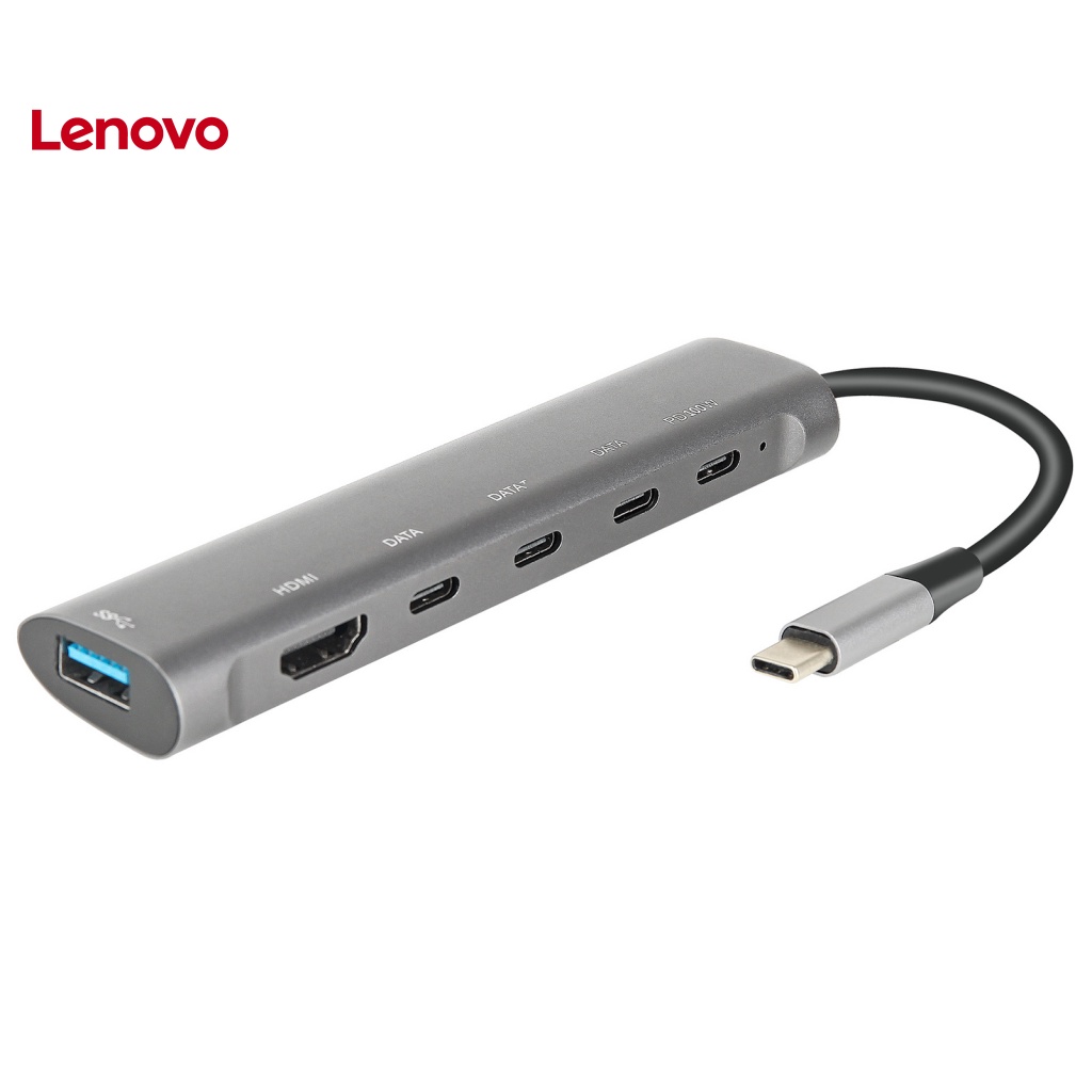 Hub nối LENOVO chia nhiều cổng Type-C PD100W 4K đa năng tiện dụng