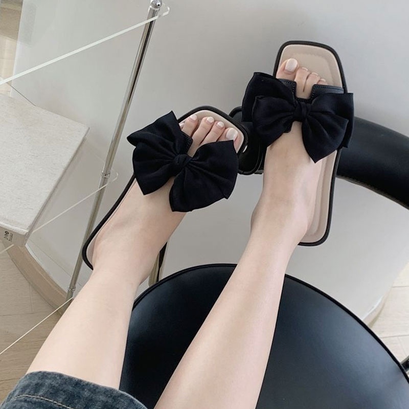 Oeteo Giày Lười Thắt Nơ Xinh Xắn Thời Trang Cho Nữ