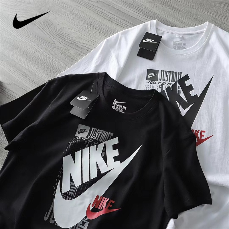 Áo Thun Tay Ngắn Cổ Tròn Chất Liệu 100% Cotton In Logo Thời Trang Cho Cặp Đôi