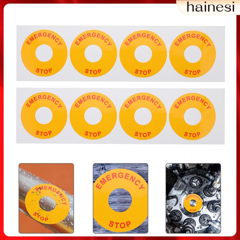 Bộ 8 Miếng Dán Cảnh Báo Khẩn Cấp Bằng Kim Loại Tiện Dụng