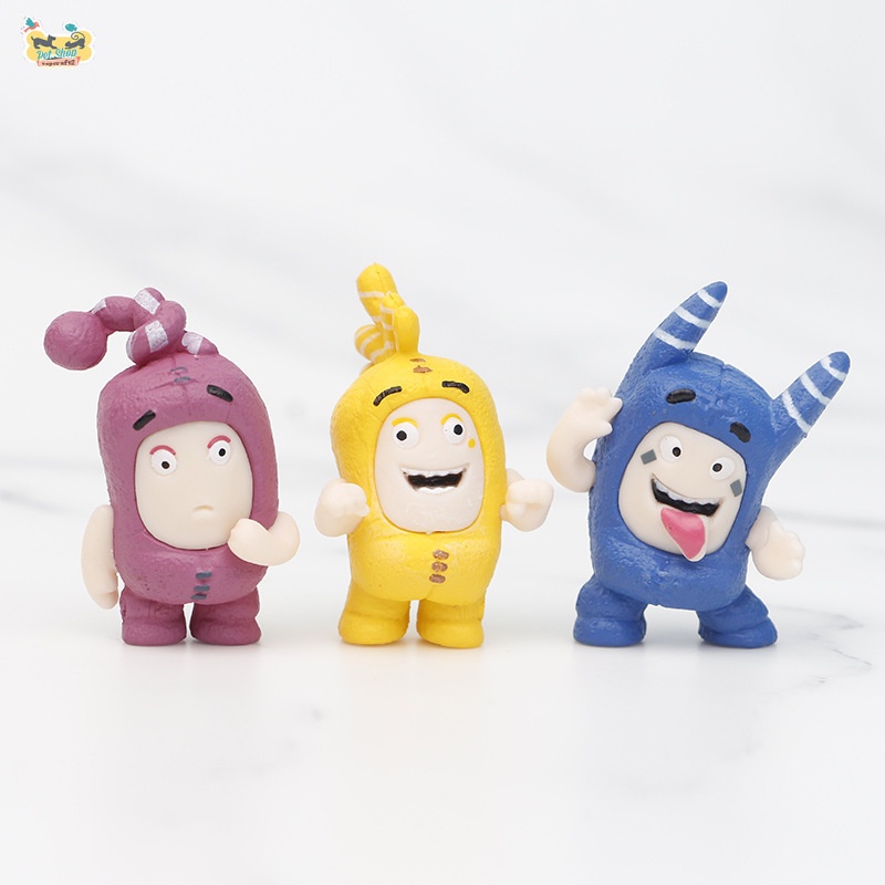 Bộ 7 Mô Hình Nhân Vật Oddbods Hoạt Hình Oddbods Trang Trí Sinh Nhật Cho Bé