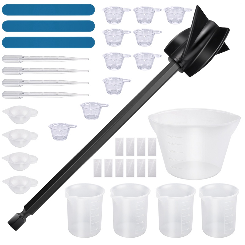 Cốc Đo Lường Silicone 250 &amp; 100Ml Làm Đồ Trang Sức