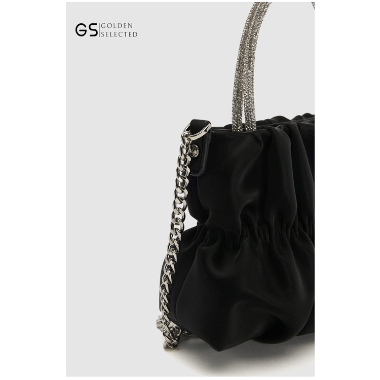 Túi Xách Đeo Vai Hình Đám Mây Mini Đính Đá Phối Dây Xích Thời Trang Dành Cho Nữ