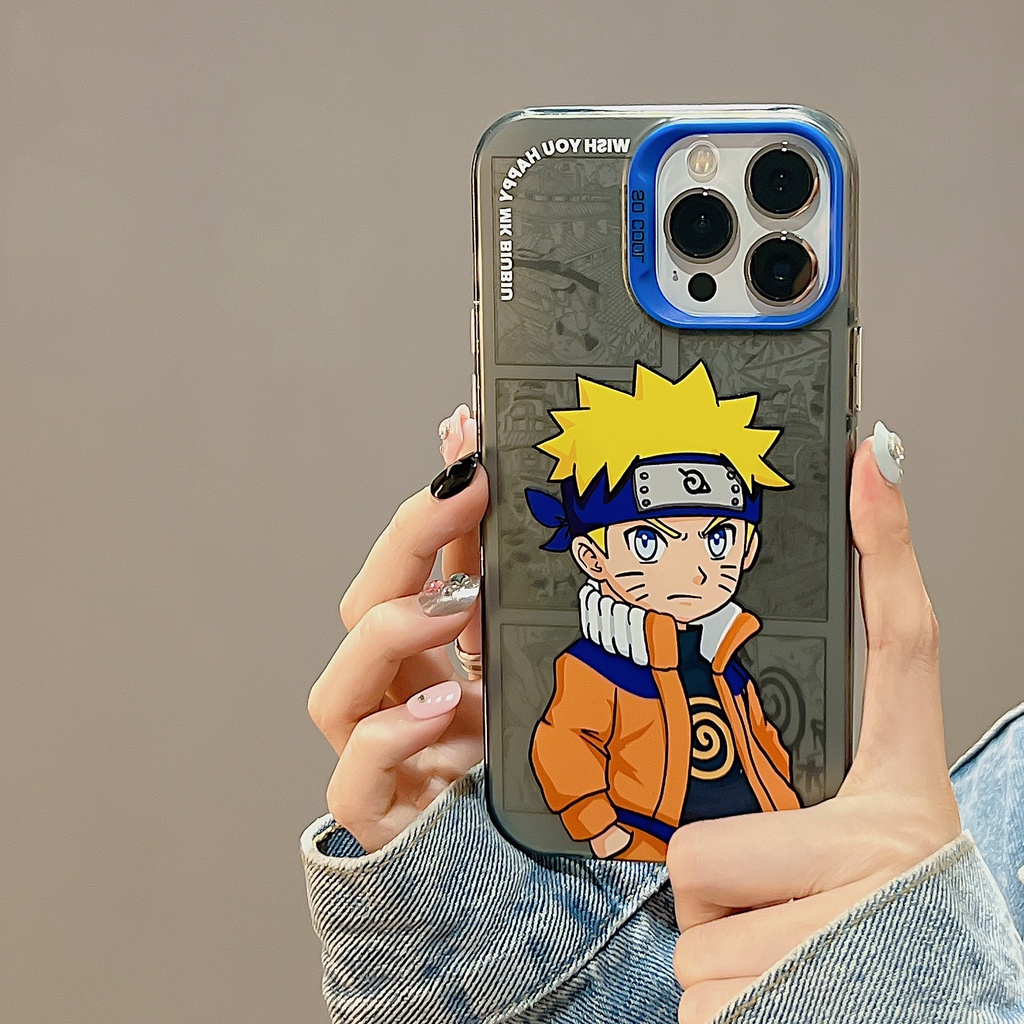 Ốp Điện Thoại Tpu Dẻo Trong Suốt Họa Tiết Hoạt Hình Naruto Cho iPhone 11 13 12 14 Pro Max