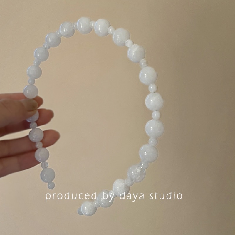 Băng Đô Đính Hạt Ngọc Bích Giả Thiết Kế Đơn Giản Thời Trang Cao Cấp