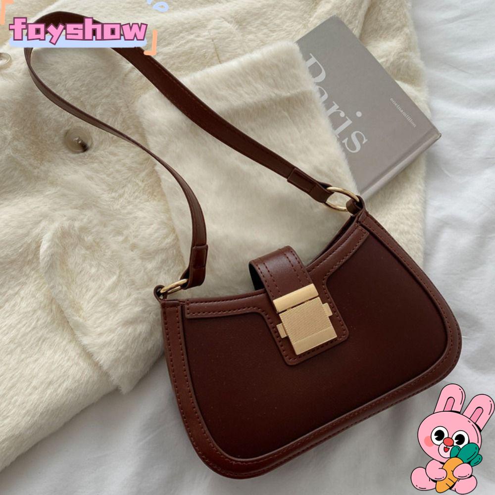 Túi Xách Da PU Màu Trơn Phối Dây Xích Thời Trang Nữ