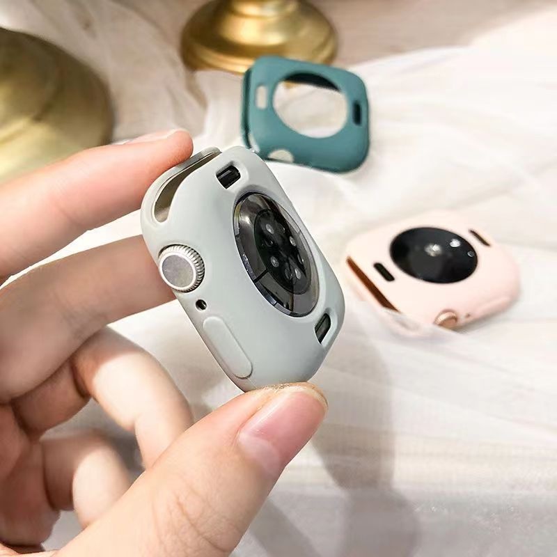 Ốp silicone Mềm Màu Kẹo Cho Apple i-Watch 38MM 45MM 41mm 40MM 44MM 49MM 8 7 6 Se 5 4 8Ultra 45MM