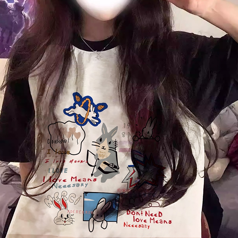 NRVP Áo Thun 100% Cotton Tay NgắN In Hoạ TiếT ĐộC ĐáO Phong CáCh HàN QuốC 2023