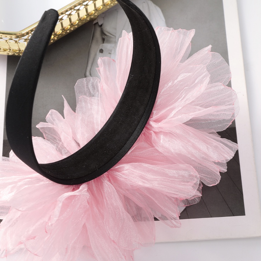 Băng Đô Cài Tóc Phối Lưới Họa Tiết Hoa Phong Cách Hàn Quốc Ngọt Ngào Cho Nữ