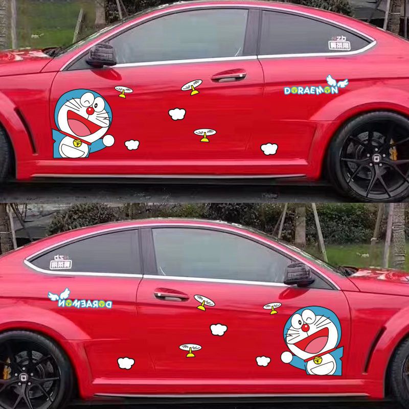 Miếng Dán Trang Trí Xe Hơi Hình Doraemon Sáng Tạo
