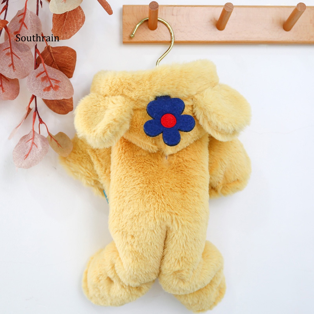 Áo Khoác Cotton Giữ Ấm In Họa Tiết Hoa Hoạt Hình Dễ Thương Thời Trang Thu Đông Cho Cún Cưng