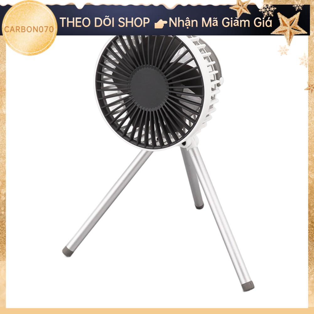 Carbon070 Quạt Cắm Trại Thông Minh 3 Tốc Độ Gió Sạc USB Nhỏ Có Chân Máy Dành Cho Dã Ngoại Ngoài Trời
