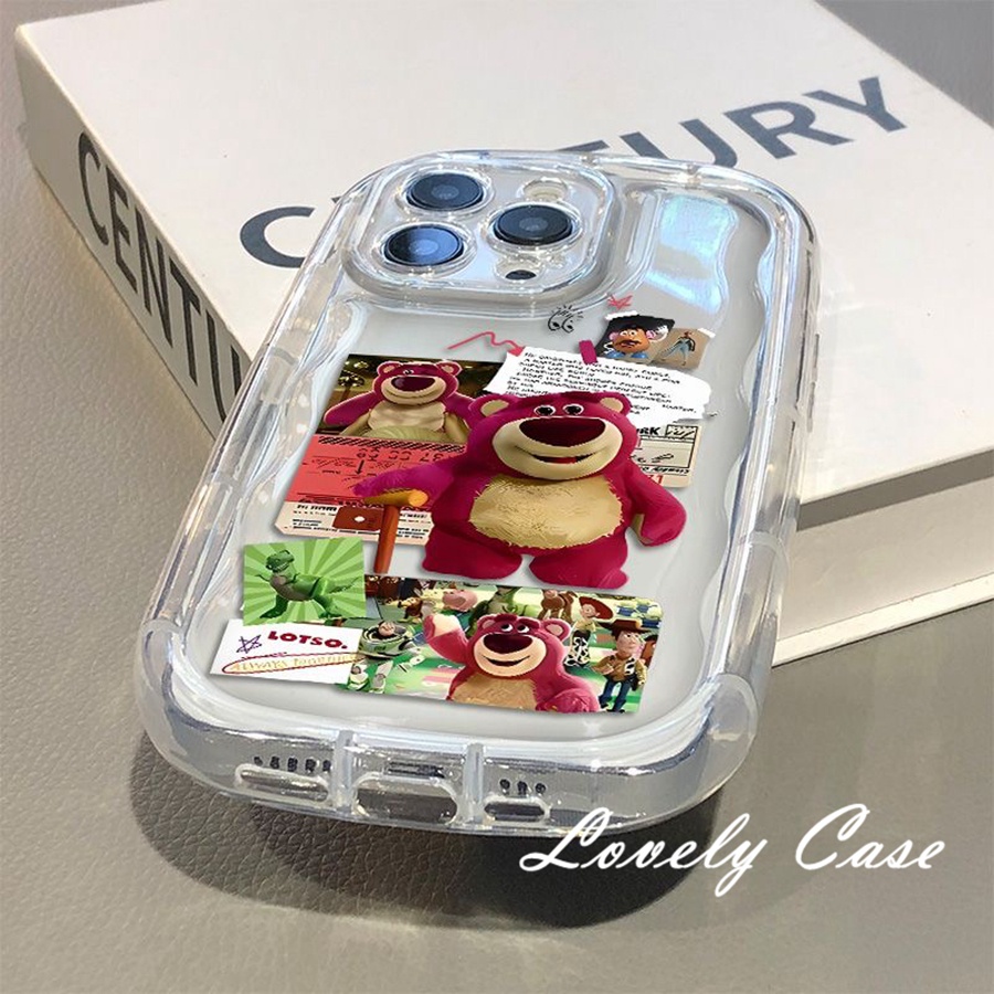 Ốp Điện Thoại Hình Gấu Hồng Đỏ Cho IPhone14 13 12 11 Pro Max 8 7 6 6s Plus X Xr Xs Max SE 2020