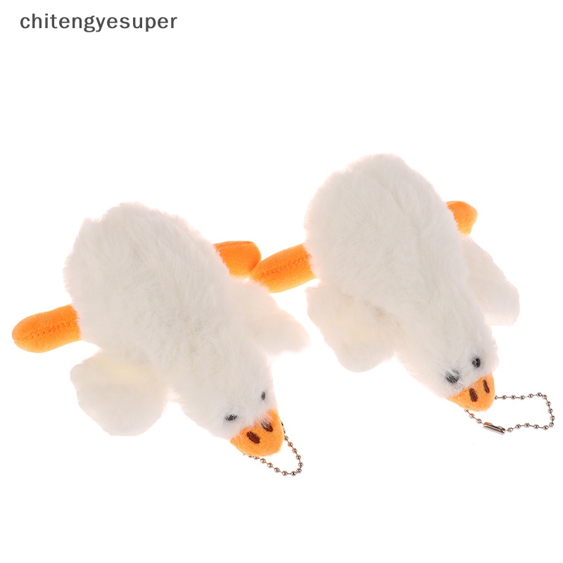 Đồ chơi nhồi bông Hình Ngỗng Trắng Hoạt Hình Mềm Mại Trang Trí Ba Lô / Móc Khóa