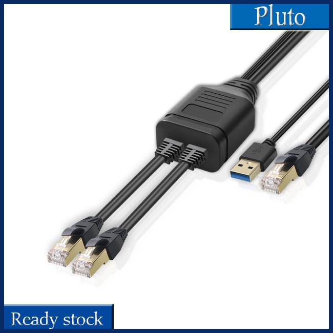 Mới Bộ Chia Mạng Lan RJ45 1 Đầu Dương Sang 2 Đầu Âm Dài 1.35m