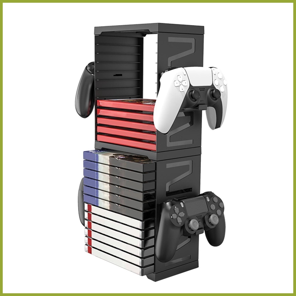 Host Disc Double-layer Storage Box Stand Game Disk Tower Vertical Stand Can Store 24 Game Discs for PS4 PS5 Switch Console Accessories