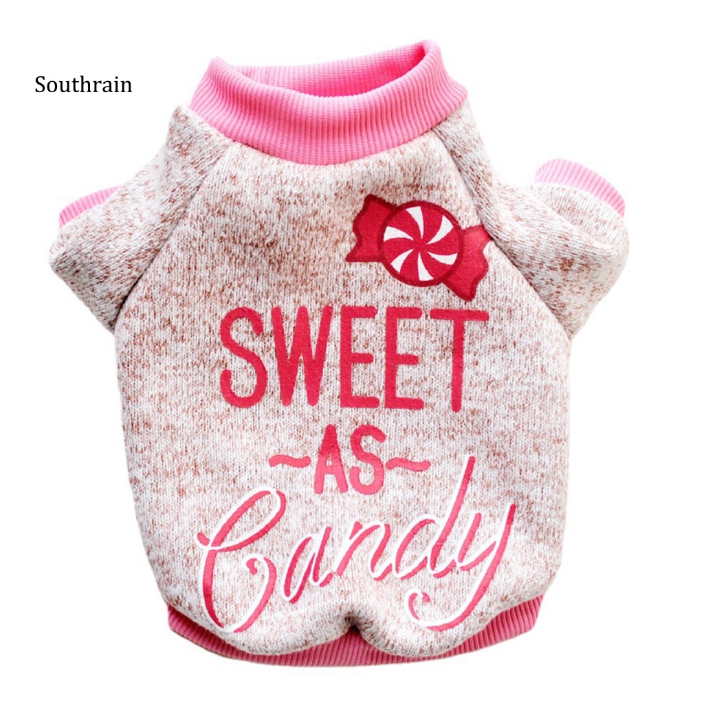 Áo Sweater Mềm Mại In Họa Tiết Chữ Giữ Ấm Mùa Đông Dành Cho Cún Cưng