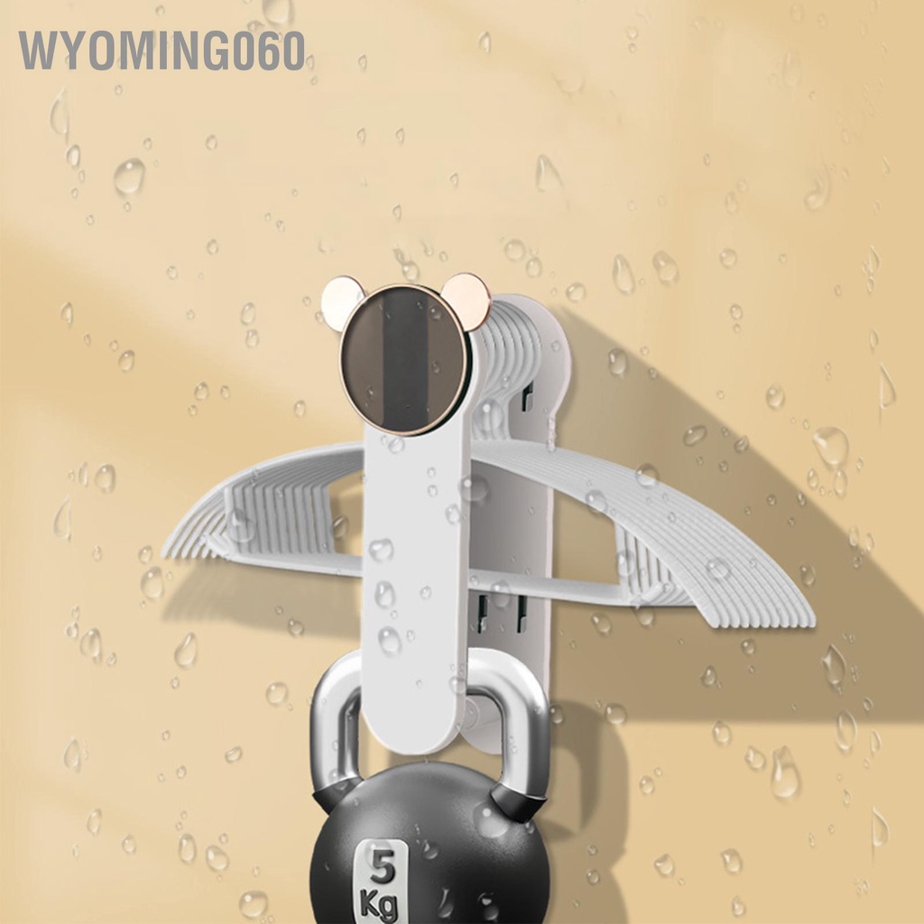 Wyoming060 Treo Tường Móc Quần Áo Người Tổ Chức Có Thể Thu Vào Keo Tiết Kiệm Không Gian Giá Đỡ Cho Phòng Ngủ Ban Công