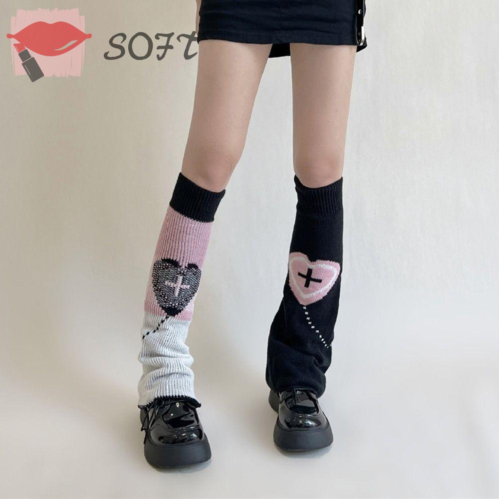 Vớ Dệt Kim Hình Trái Tim Phong Cách Harajuku Gothic Lolita Nhật Bản